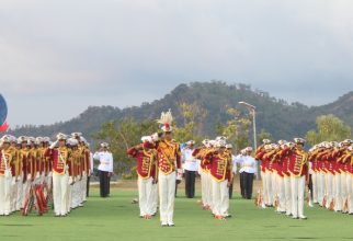 Upacara Serah Terima Genderang Suling Canka Praditya Wiratama dan Jabatan Resimen Korps Fakultas Vokasi Logistik Militer Unhan RI Tahun Akademik 2025/2026