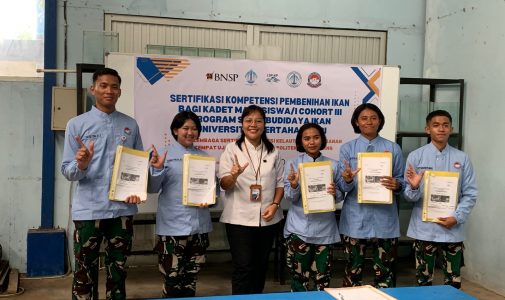 FVLM Unhan RI Selenggarakan Sertifikasi Kompetensi Pembenihan Ikan bagi Kadet Mahasiswa Program Studi Budi Daya Ikan Cohort III